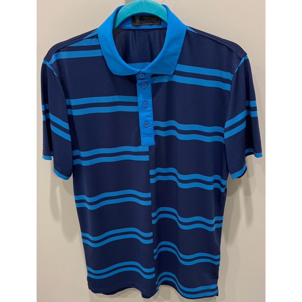 G/FORE Golf Shirt - Men's Size Medium - Blue Stripes
